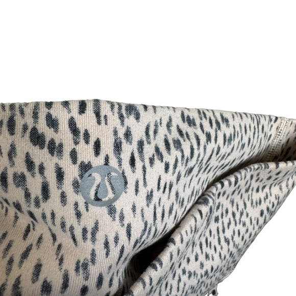 Lululemon Leggings Wonder Under Crop Full On Ace Spot Grain Black Dottie Dash. - Picture 7 of 8